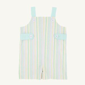 The Beaufort Bonnet Company Jon Jon Romper Rainbow Seersucker Boys 18 24 M NEW